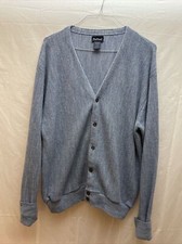 Vtg Par Four Golf Sweater Mens Large Acrylic Cardigan Long Sleeve Blue