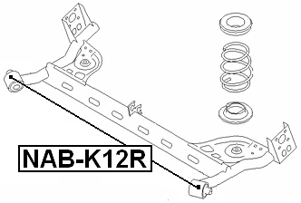 Buje Crossmember FEBEST NAB-K12R OEM 55501-BC64B Foto 2 de 3