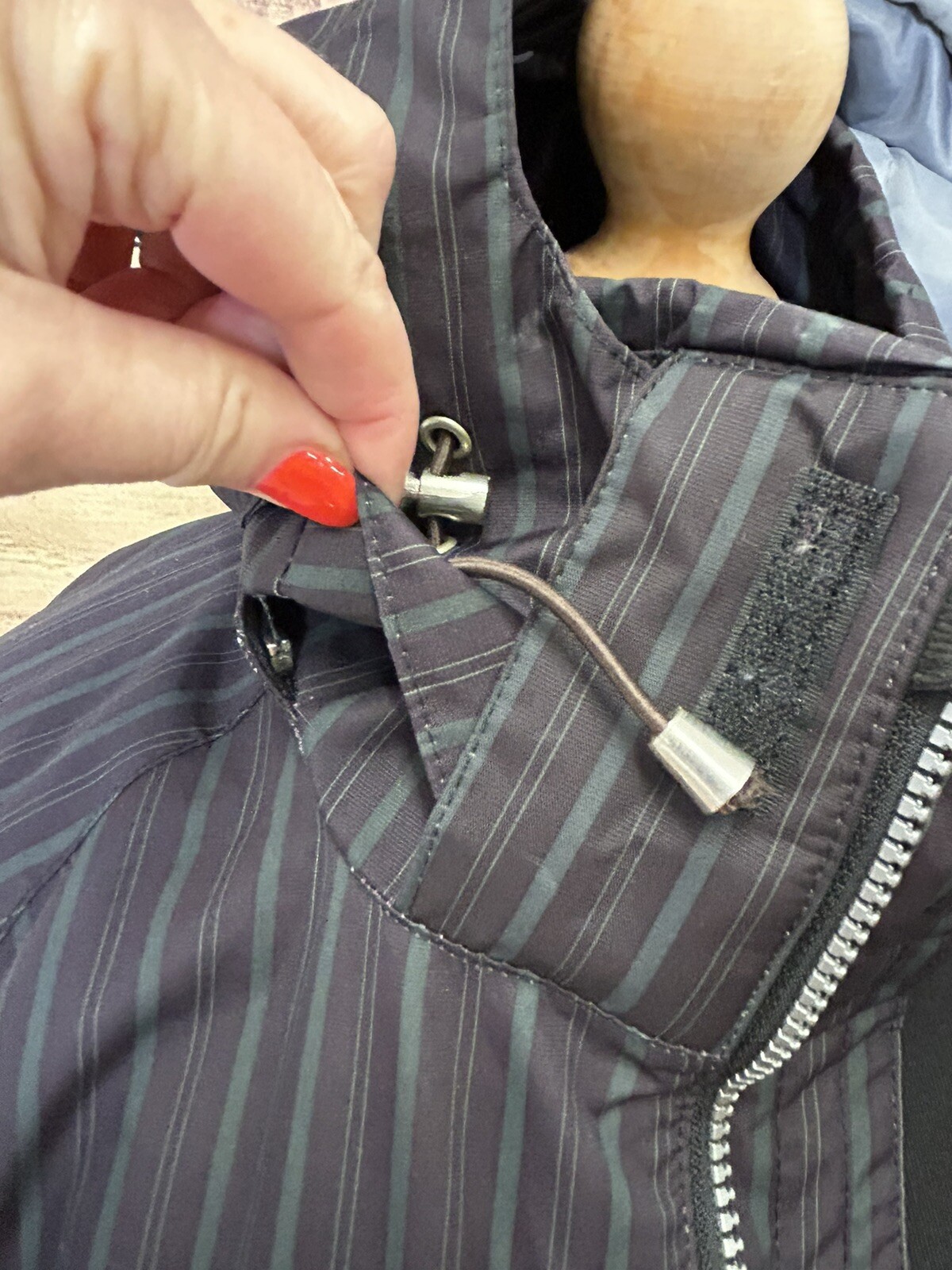 Womens Betty Rides Ski Pants/Salopettes & Jacket, Blue/Green Pinstripe