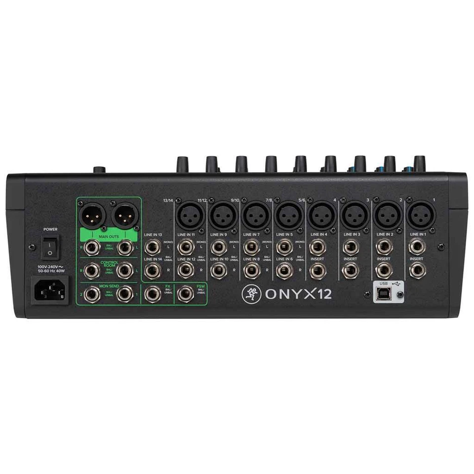 Mackie Onyx12 12-Channel Premium Analog Mixer w/Multi-Track USB - Image 2 of 4