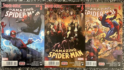 MARVEL COMICS AMAZING SPIDER-MAN #11 , 12 & 14 2015 Vol.3 Spider-Verse Keys NM