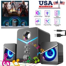 Computer Speakers Surround Sound System Wired PC Speakers Gaming Bass 3.5mm Jack