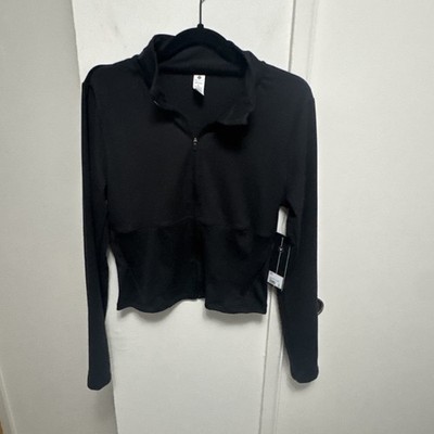 Velocity Women's Active Stretch Jacket Size L Full Zip Black Long Sleeve NWT
