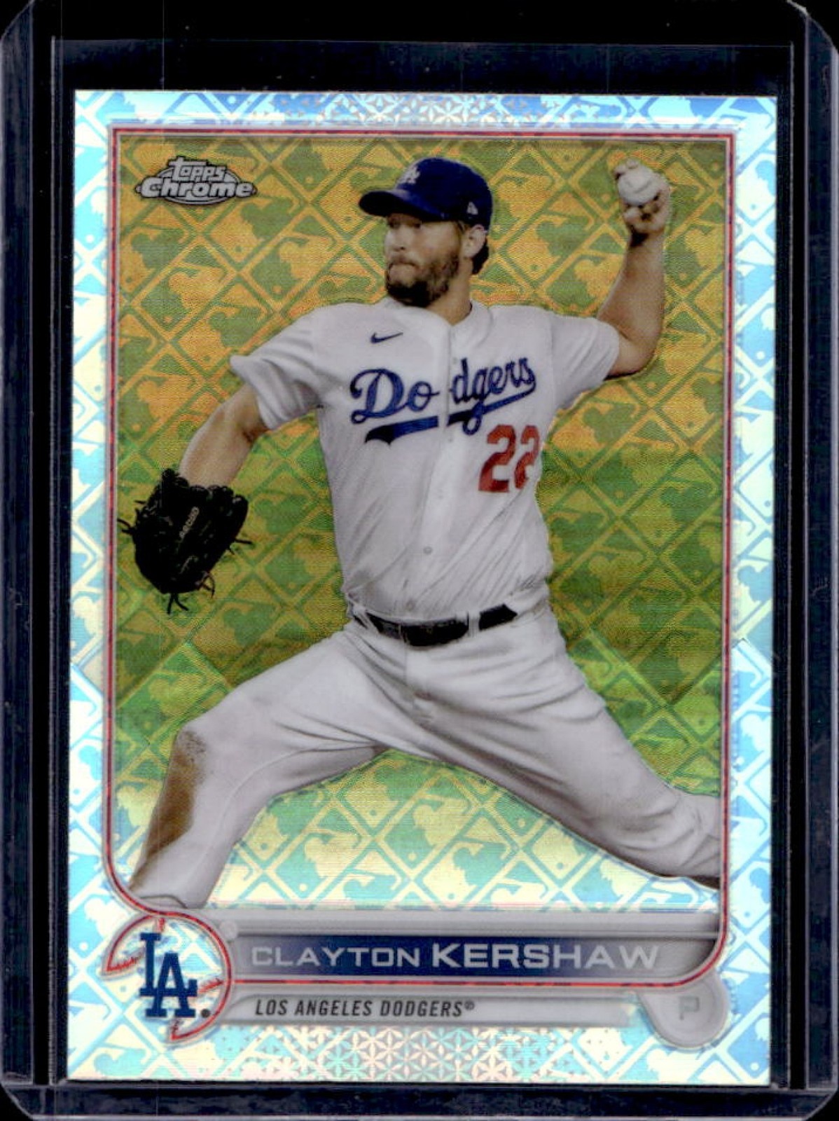 2022 Topps Chrome Logofractor Clayton Kershaw #23 Dodgers