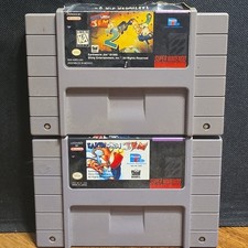 Earthworm Jim 1 & 2 Lot (Super Nintendo SNES, 1995) Authentic Cartridge Only