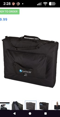 #ad Earthlite Massage Table Travel Bag Carrier Case Black $95.99