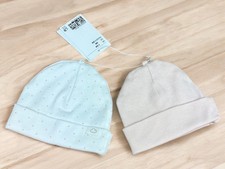 H M Organic Cotton Newborn Beanies 2-Pack New With Tags