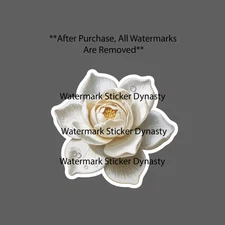 Gardenia Sticker Waterproof Decal Flower Floral Outdoor Garden Pollen Gift NEW