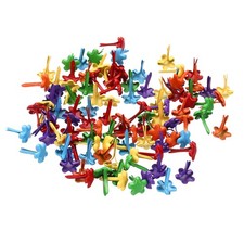 7 x 9 mm Brads for Paper Crafts, 100 Pcs Flower Paper Fastener, Assorted Colors