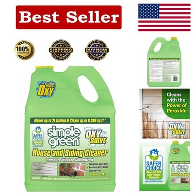 Oxy Solve House & Siding Cleaner Concentrate - 6,400 sq. ft. Coverage, Non-toxic