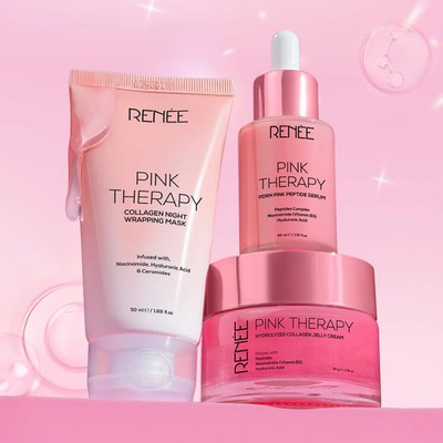 RENEE Pink Therapy Anti-Aging Skincare Combo - Glass Skin Shine & Youthful Skin