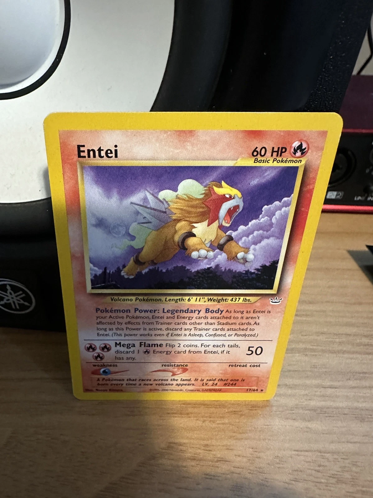 Pokemon TCG Entei 17/64 Neo Revelation Regular Non Holo Rare Lightly Played