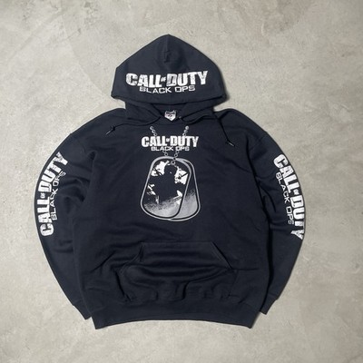 Rare Vintage 2010 Call Of Duty Black Ops 1 All Over Print Hoodie Black Size M L