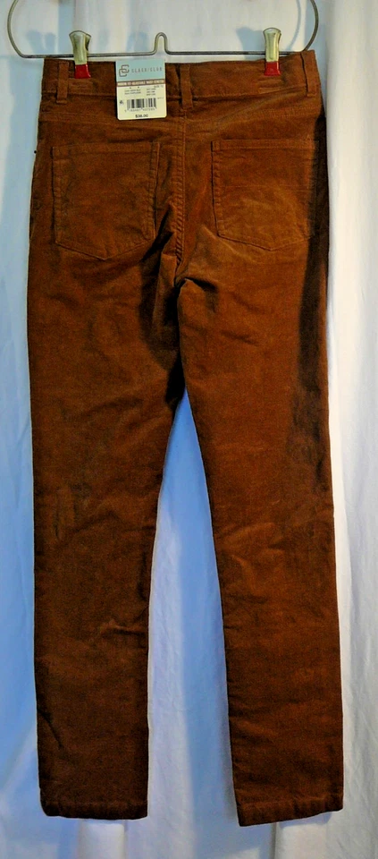 CLASS CLUB Dillard's Estudiante Juvenil Pana Pantalones Niños 12 Ajustables Marrón Óxido  Foto 3 de 4