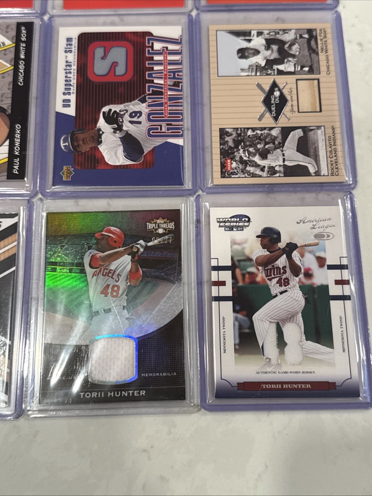 30 Baseball Card Game Used Jersey & Bat Lot: Pujols, Wright, Ashburn, Wilhelm, view 8