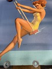Vintage 1940s 1950s Pin Up Calendar Art Prints Goodnight & Swing Time Lit Of 2 — photo 5
