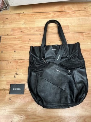 100% Echt Diesel Leder Beuteltasche Tasche mit extra Beutel - nagelneu mit Etikett