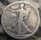 1918 S Walking Liberty Half Dollar 50c Coin Silver