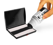 Roll-On Stamp Pad Ink Refill 50ml/1.7oz Self Inking, Foam Felt Pads Black