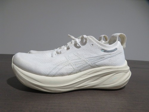 Asics Gel-Nimbus 26 Womens 7 Shoes White Running Sneaker Gym 1012B601 Walking - Picture 3 of 9