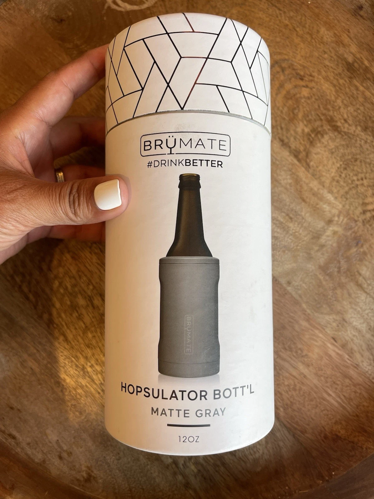 Brumate Hopsulator Bott'l Bottle Cooler 12 oz Drink Holder Matte Gray NEW