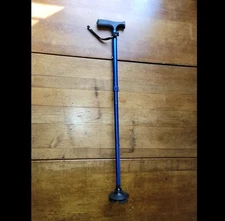 Walking Cane Foldable, Adjustable, Collapsible, Free Standing Blue