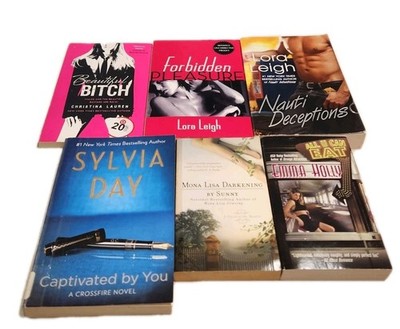 Lot of 6 Erotic Romance Books/Lora Leigh/Sunny/Sylvia Day/Emma Holly
