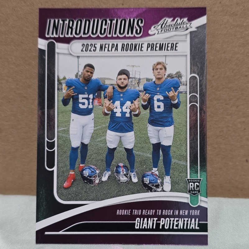 2025 New York Giants Rookie Lot Dart Skattebo Carter