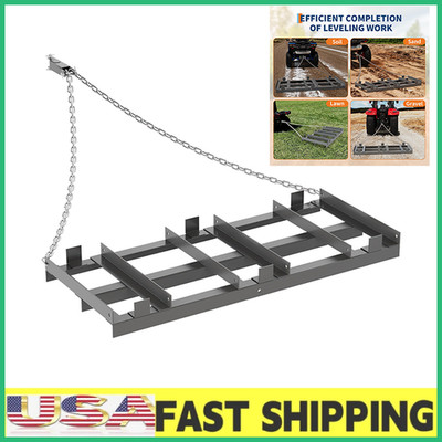 48''/72''/96'' Heavy Duty Drag Harrow Driveway Grader w/6FT Chain for ATV UTV Tract