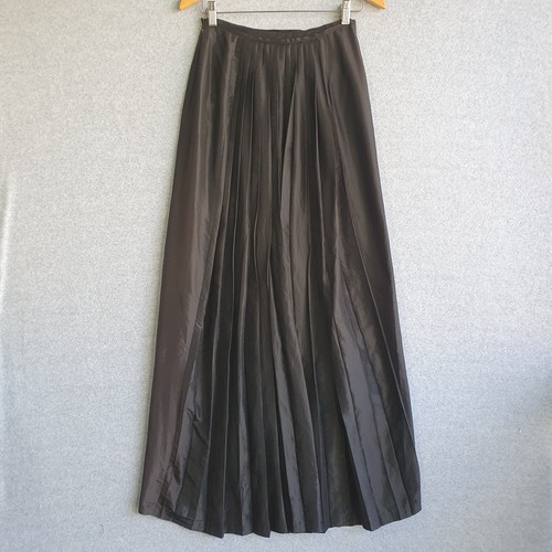 Dries Van Noten Skirt Sz 38 Black Satin Midi Pleated Lagenlook Layering Piece - Picture 10 of 15