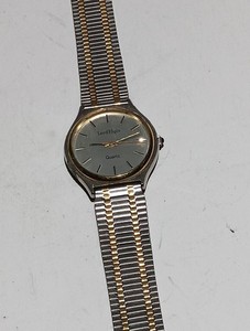 VTG LORD ELGIN QUARTZ MENS TWO TONE GOLD/SILVER BAND WRISTWATCH FOR PARTS/REPAIR