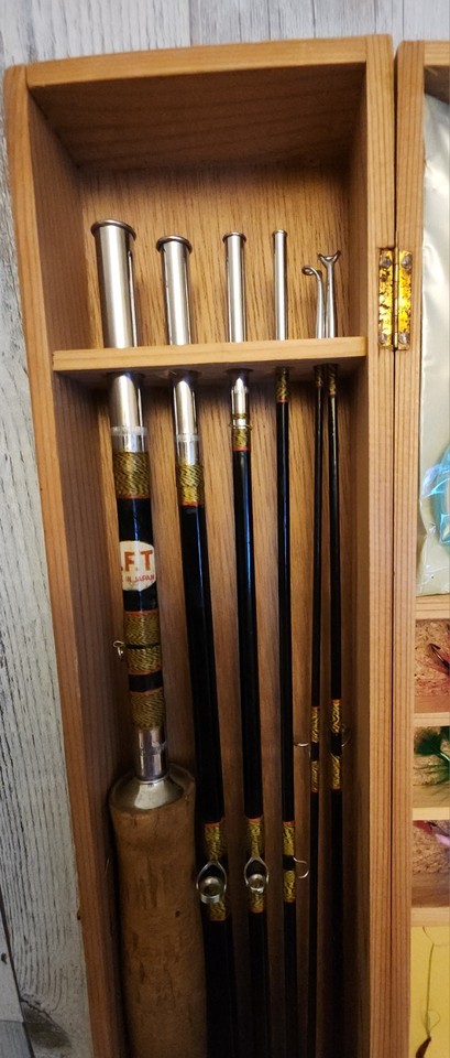 Vintage Japan Split Bamboo Combo Fishing Rod Kit w/ Box Flies Line | eBay