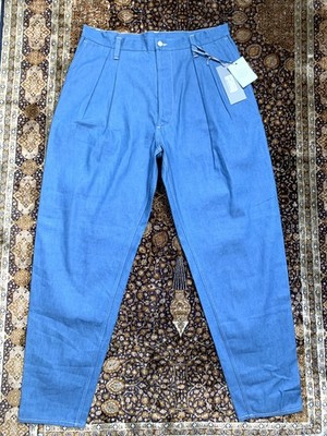 E. Tautz Savile Row Denim Relaxed Jeans Denim Wide Leg NWT Made In Japan Mens 38