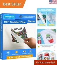 8.5” x 11” DTF Transfer Film - 50 Sheet Set for Clear Cold Peel Fabric Printing