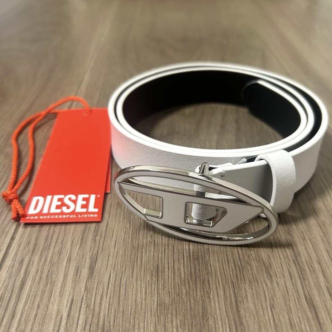 DIESEL ディーゼル ベルト X09716 P1245 Diesel Women Used twice White Belt X09716 P1245 70cm/28inch