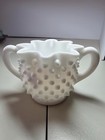 Vtg. Fenton Star  Crimped Edge Hobnail Milk Glass Cream & Sugar Set 1955-1956 — photo 9