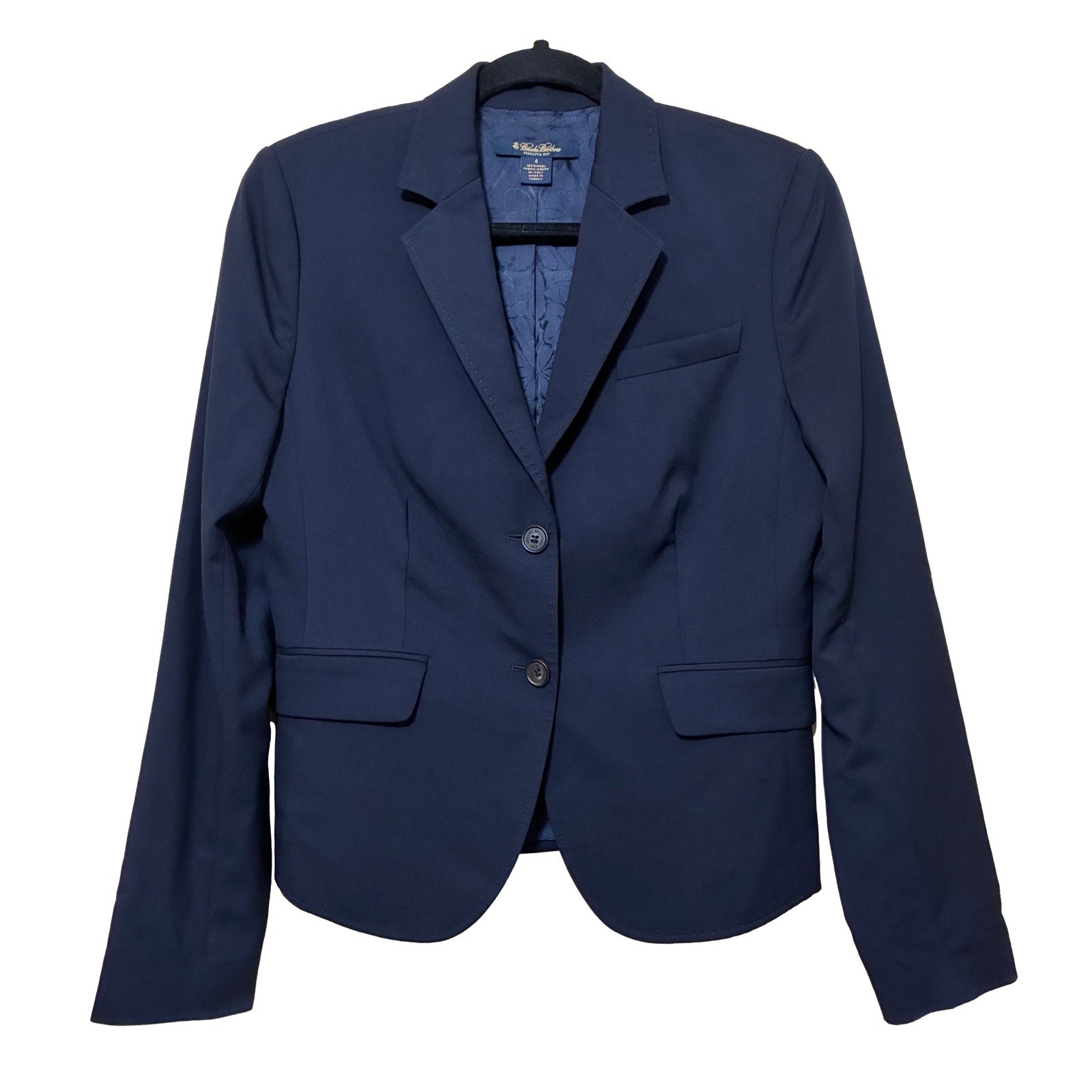 Brooks Brothers Stellita Fit Wool Blazer Women’s 4 Navy Lined Italy