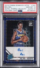 2019 PANINI DONRUSS OPTIC AUTO-PURPLE VELOCITY #162 BOL BOL 7/10 PSA 10 AUTO 10