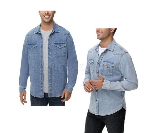 Frye, NEW! MEN'S FRYE WESTERN VINTAGE STRETCH FABRIC DENIM BUTTON DOWN SHIRT! VARIETY!