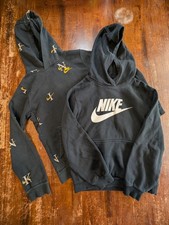 Nike Youth Hoodie Bundle of 2 Sweatshirts Black Large Athletics Activewear Kids