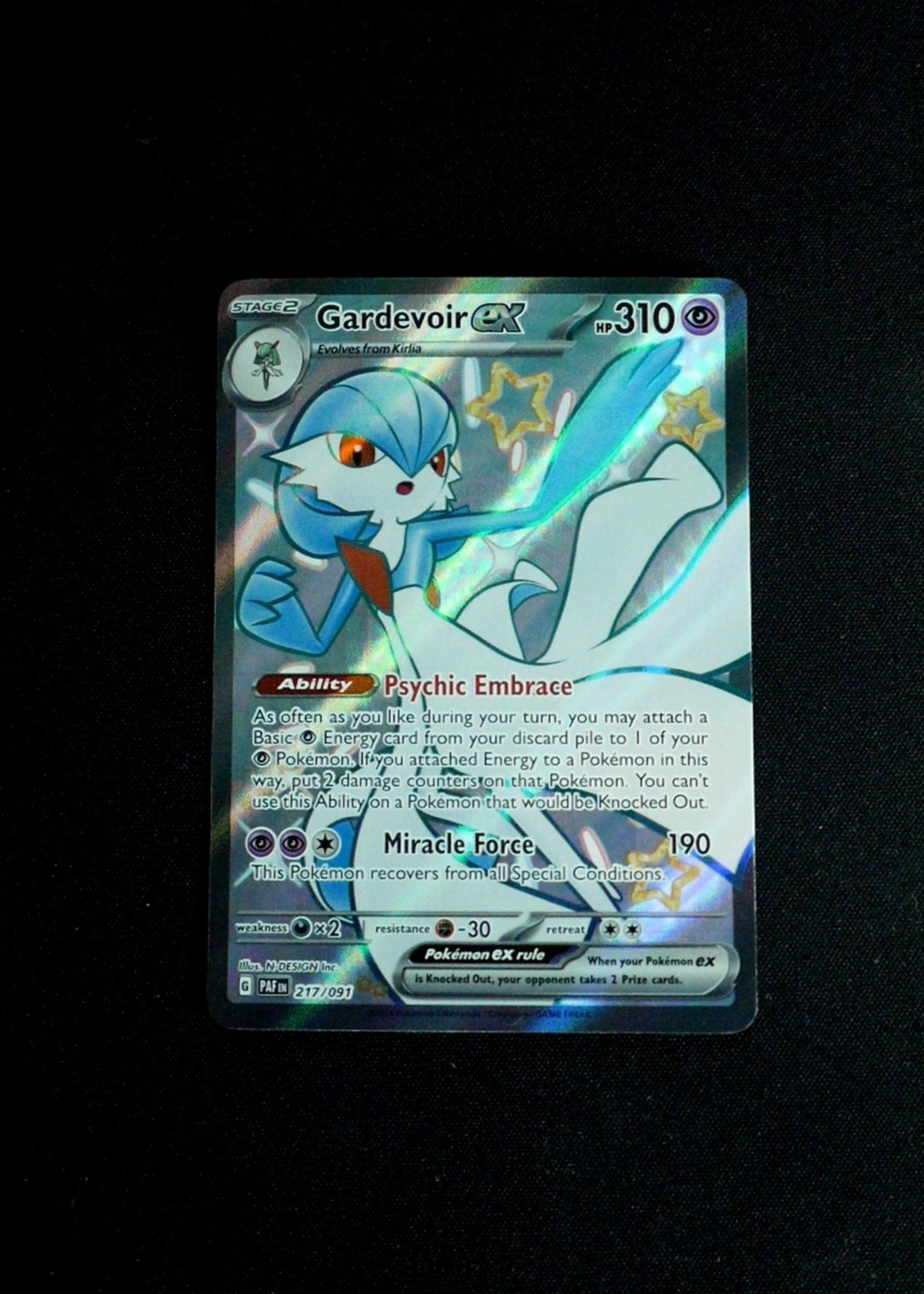 Gardevoir ex - 217/091 Pokemon SV: Paldean Fates PAF Holo Lightly Played
