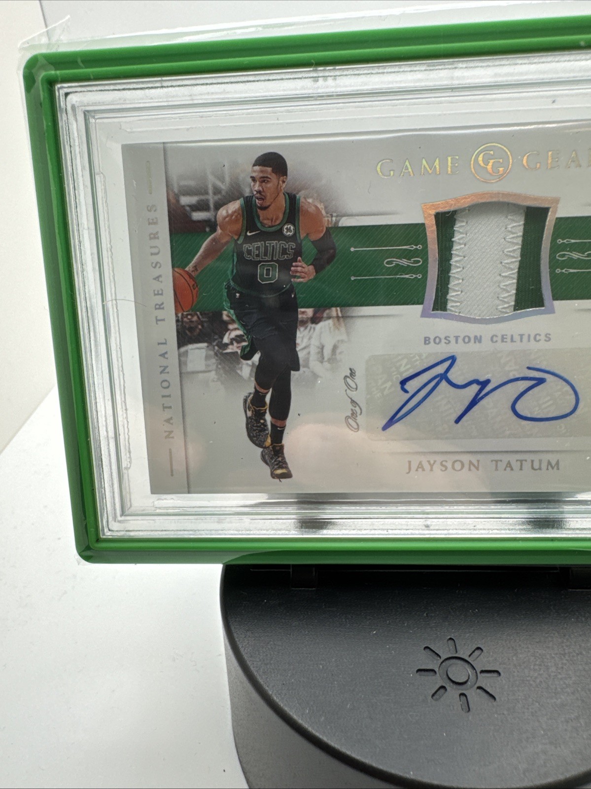 2018-19 National Treasures 1/1 Jayson Tatum Game Gear BGS 9 -MINT - POP 1! view 2