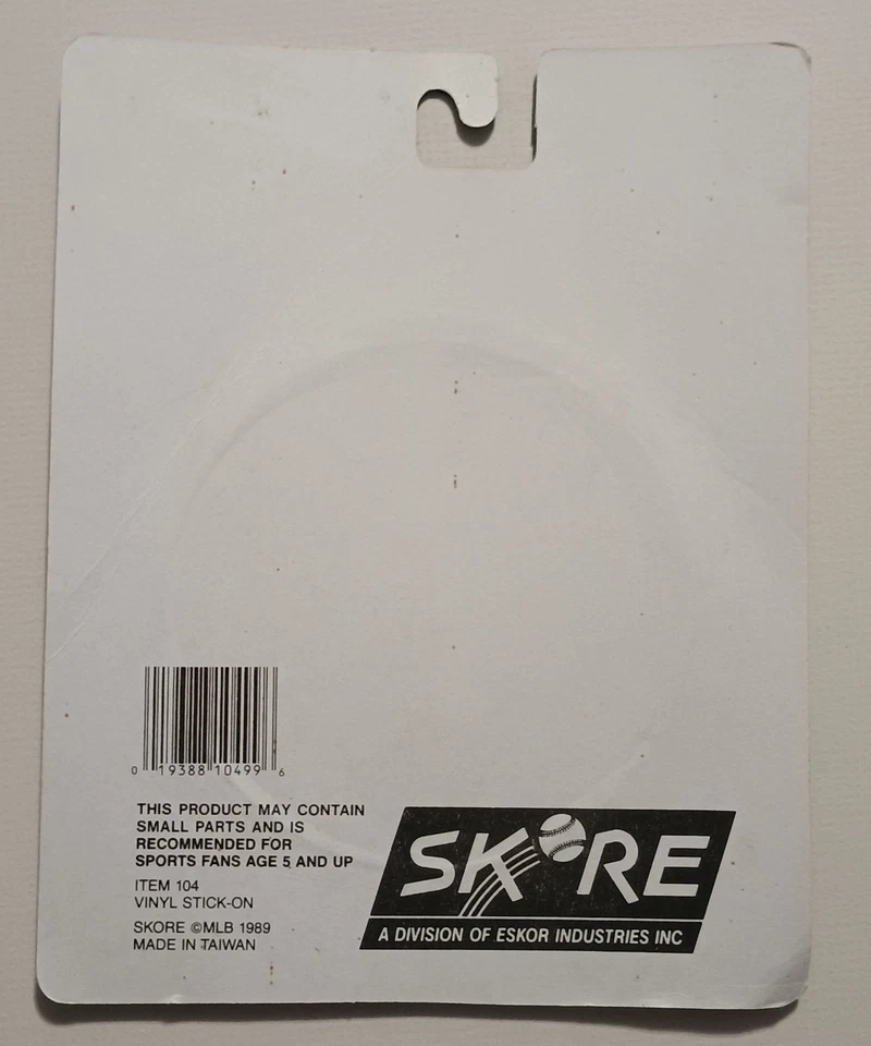 VINTAGE 1989 CLEVELAND INDIANS CHIEF WAHOO STICKER NEW SEALED PACKAGE GUARDIANS - Image 2 of 2