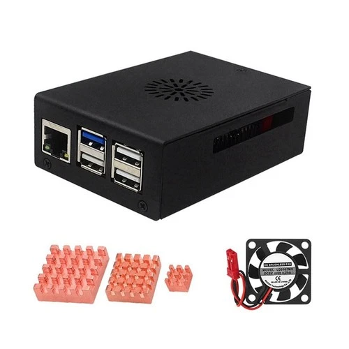 For Orang Pi 5 Pro Case Metal with Cooling Fan Aluminum Alloy Heatsink