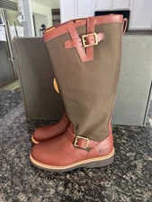 Chippewa Womens Sunjo 15in Snake Oro Russett Leather Hunting Boots Sz 6.5 NWB