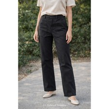 Nili Lotan Utility Pants Black Made in USA sz 6 Minimalist Luxury Italian Fabric