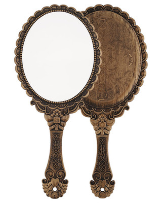 Hand Mirror Vintage Handheld Mirror with Handle Vanity Makeup Mirror Trav