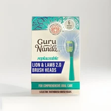 6 Count Lion & Lamb 2.0 Replacement Brush Heads: Effortless Use & Plaque Control