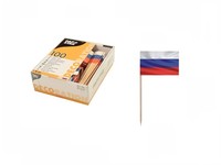 200 Deko-Picker 8 Cm Russia LäNder Flaggenpicker Fahnenpicker Flagge Picker