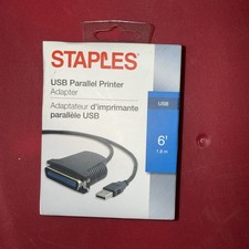 Staples 6' USB Parallel Printer Adapter Cable - New Free  Fast US Shipping